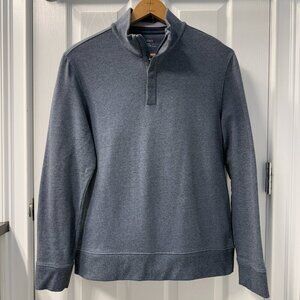 UNTUCKit Grey Blue 1/4 Zip Pullover Sweater Cotton Blend Size Medium
